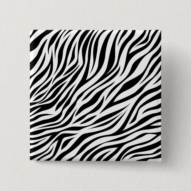 Zebra Animal Skin Print Pattern-15391 15 Cm Square Badge (Front)