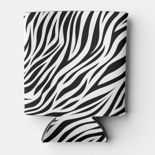 Zebra Animal Skin Print Pattern-15391 Can Cooler (Front)