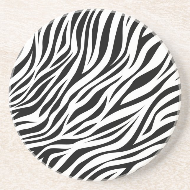 Zebra Animal Skin Print Pattern-15391 Coaster (Front)