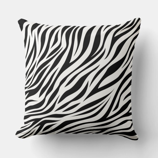 Zebra Animal Skin Print Pattern-15391 Cushion (Front)