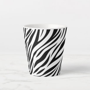 Zebra Animal Skin Print Pattern-15391 Latte Mug