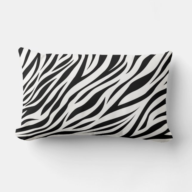 Zebra Animal Skin Print Pattern-15391 Lumbar Cushion (Front)