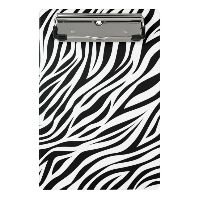Zebra Animal Skin Print Pattern-15391 Mini Clipboard (Front)