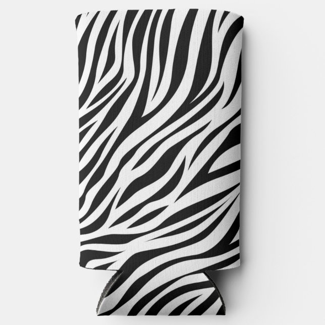 Zebra Animal Skin Print Pattern-15391 Seltzer Can Cooler (Front)