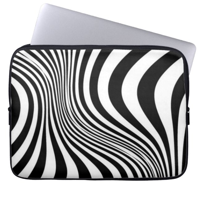 Zebra Animal Skin Texture Pattern-88 Laptop Sleeve (Front)