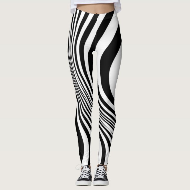 Zebra Animal Skin Texture Pattern-88 Leggings (Front)