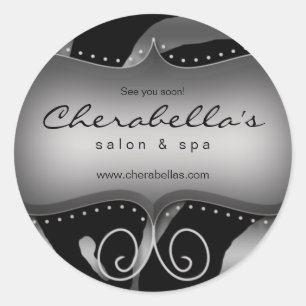Zebra Animal Sticker Silver Grey Salon Spa