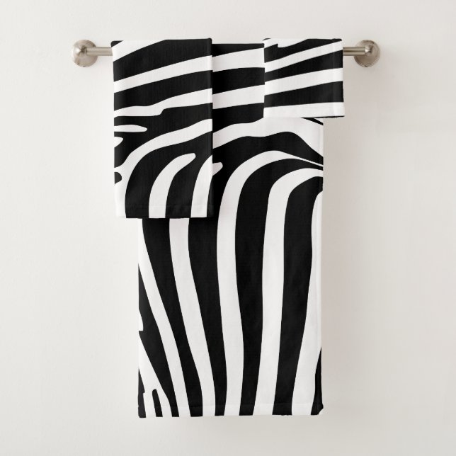 Zebra Animalprint Bath Towel Set (Insitu)