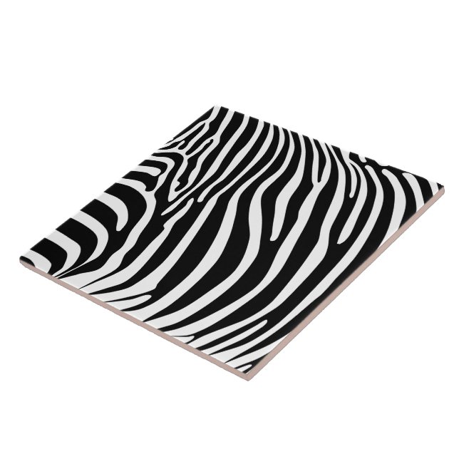 Zebra Animalprint Ceramic Tile (Side)