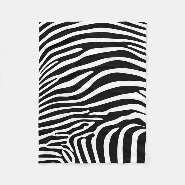 Zebra Animalprint Fleece Blanket (Front)