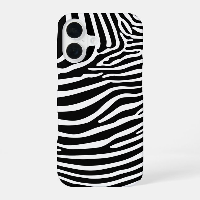 Zebra Animalprint iPhone 16 Case (Back)