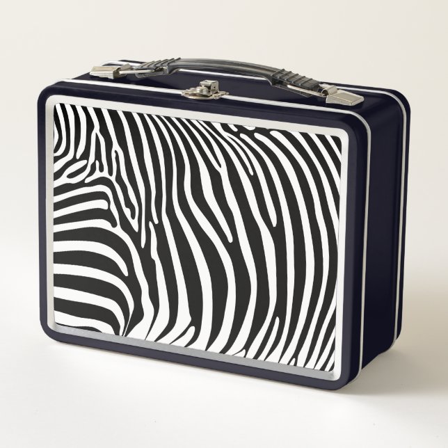Zebra Animalprint Metal Lunch Box (Front)