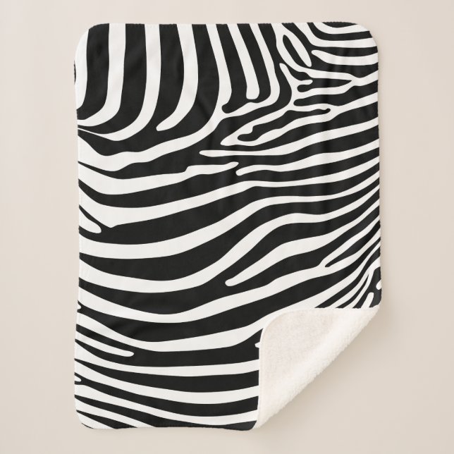 Zebra Animalprint Sherpa Blanket (Front)