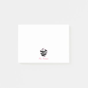 Zebra Apple Teacher Post-it Notes