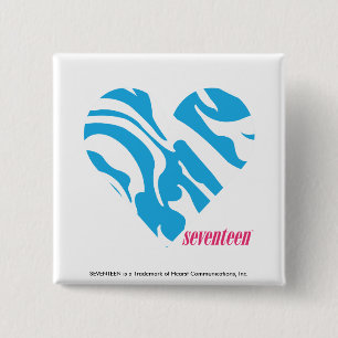 Zebra Aqua 2 15 Cm Square Badge