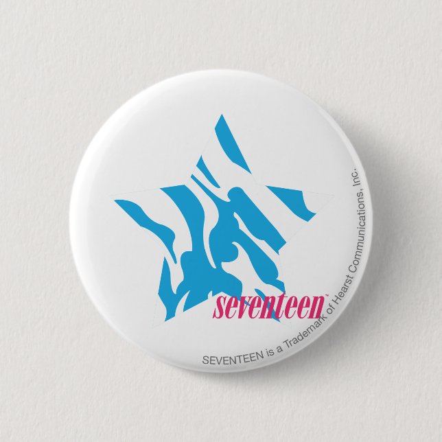 Zebra Aqua 3 6 Cm Round Badge (Front)