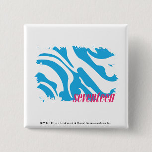 Zebra Aqua 4 15 Cm Square Badge
