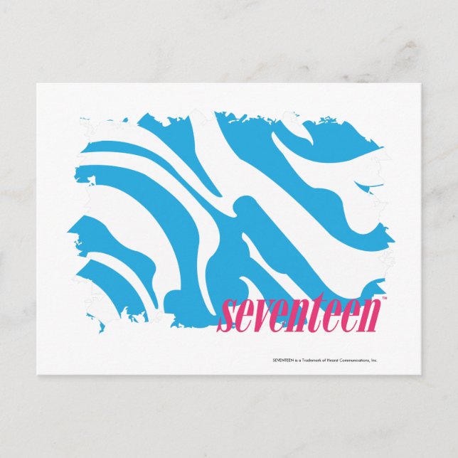 Zebra Aqua 4 Postcard (Front)