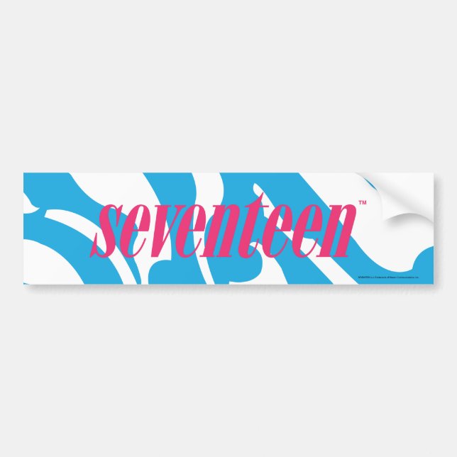 Zebra Aqua Bumper Sticker (Front)