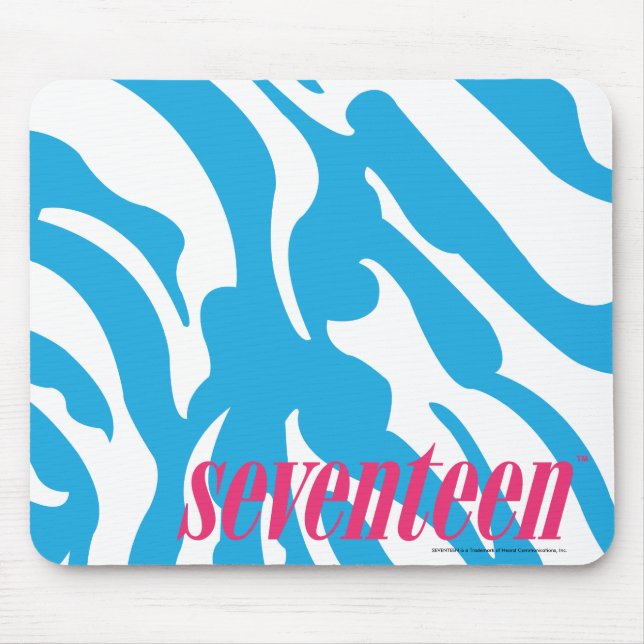 Zebra Aqua Mouse Pad (Front)