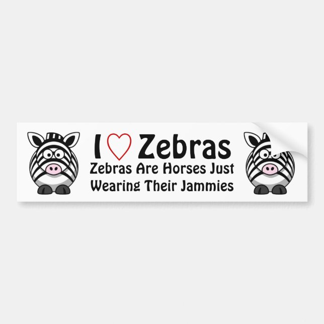 Zebra Art Bumper Sticker (Front)