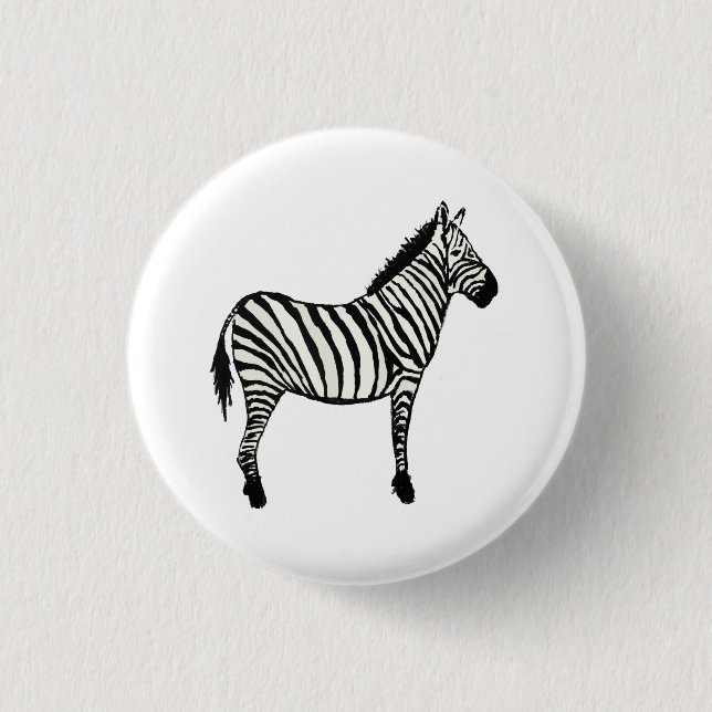 Zebra Art Safari Animal 3 Cm Round Badge (Front)