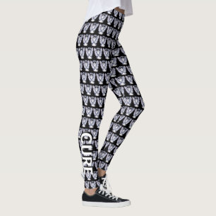 Zebra Awareness Ribbon Hope Cure Angel Leggings