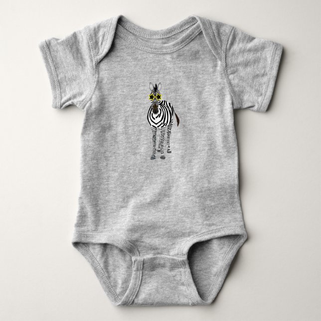 Zebra Baby Bodysuit (Front)