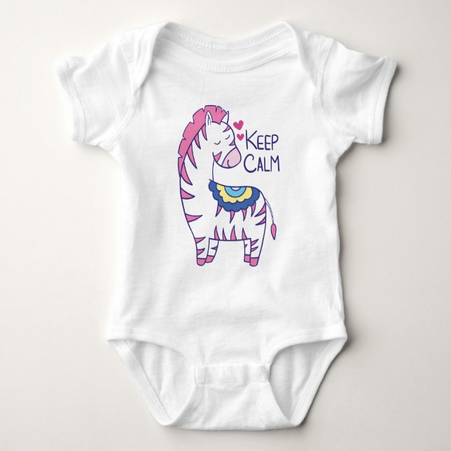Zebra Baby Bodysuit (Front)