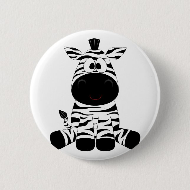 zebra baby for kids 6 cm round badge (Front)