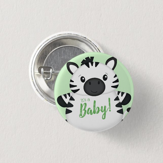 Zebra Baby Shower 3 Cm Round Badge (Front & Back)
