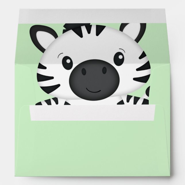 Zebra Baby Shower Envelope (Back (Bottom))