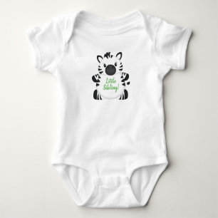 Zebra Baby Shower Green Bodysuit