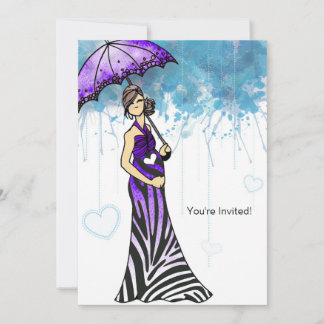 Zebra Baby Shower Invitation
