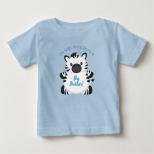 Zebra Baby Shower Safari Blue Boy T-Shirt