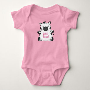 Zebra Baby Shower Safari Pink Girl Baby Bodysuit