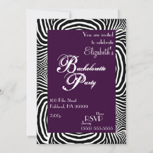 Zebra Bachelorette Party 2 Invitation