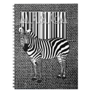 Zebra Barcode  Art Notebook