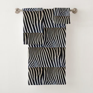 Zebra bath towel set