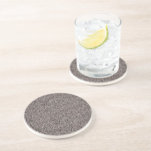 Zebra beverage coaster (Side)