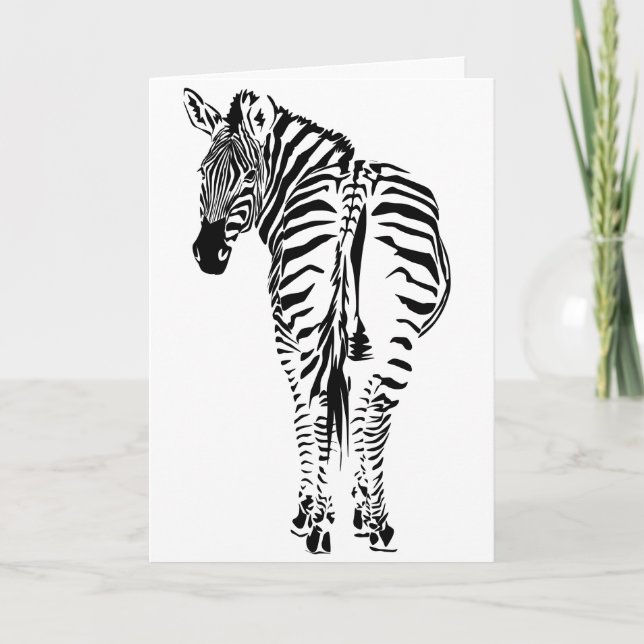 Zebra Birthday Card (Front)