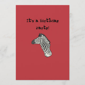 Zebra Birthday Card