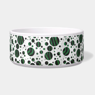 Zebra Black and Green Polka Dot