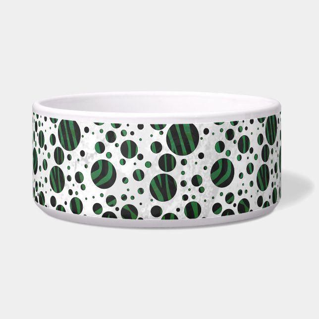 Zebra Black and Green Polka Dot (Right)