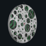 Zebra Black and Green Polka Dot Dartboard<br><div class="desc">Emerald Green and Black Zebra Animal Print Pattern on electronics, accessories, and trendy gifts brought to you by Imagine That! Design feature our bold animal striped pattern in black and vibrant green. Perfect gift for fashion conscious zebra animal lovers. Our stylish glitzy zebra print makes a glamourous gift for anyone...</div>