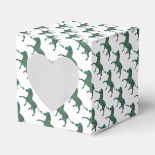 Zebra Black and Green Print Favour Box