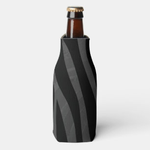 Zebra Black and Grey Print Bottle Cooler