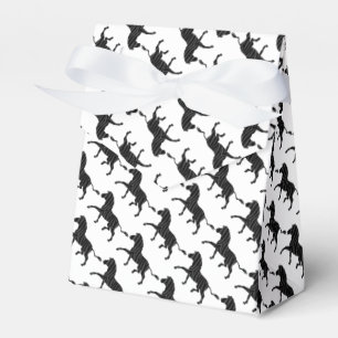 Zebra Black and Grey Print Silhouette Favour Box