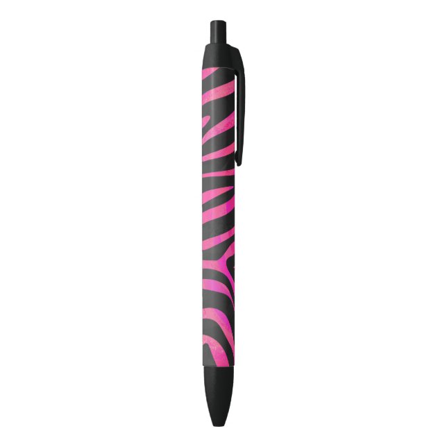 Zebra Black and Hot Pink Print Ink Pen (Bottom (Vertical))
