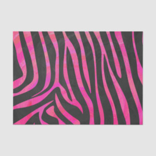 Zebra Black and Hot Pink Print Tissue Paper